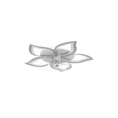 Bevenus White Modern Flower Ceiling Fan with Lights, Dimmable Remote & App Control