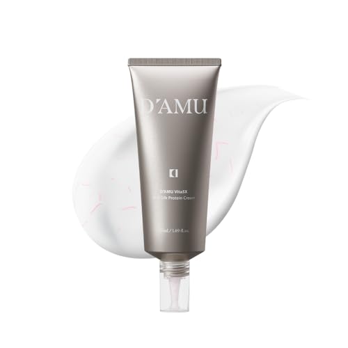 D¡¯AMU Silk Protein Face Cream ? Lifting & Hydrating Moisturizer with Vita 5X, Chickpea Protein & Peptides ? Non-Sticky, Non-Greasy, Slow Aging Korean Skincare ? 1.69 fl.oz.