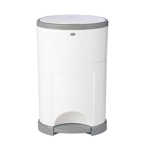 Eko White Diaper Pail - Eco-Friendly, Hands-Free, Reusable, Large Capacity