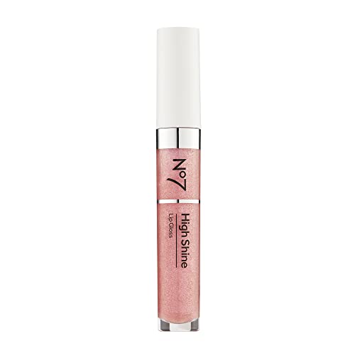 No7 High Shine Lip Gloss - Pink Slip - Moisturizing, High-Shine Lip Gloss with Jojoba Oil for Lips - Hydrating, Longwear Lip Makeup - Non-Sticky Formula (8ml)