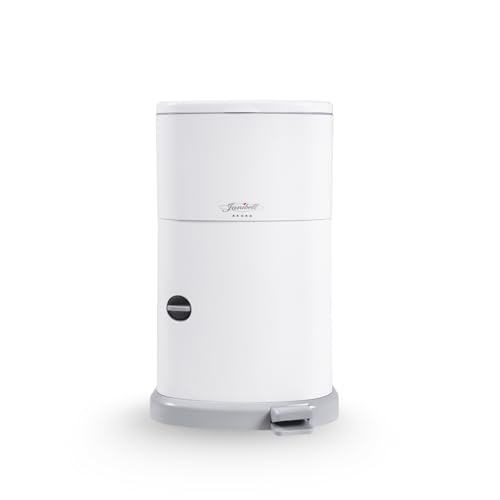 Janibell Akord Slim 7-Gallon Adult Diaper Pail White Hands-Free Odor Control