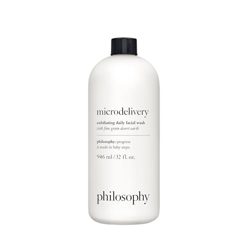 Philosophy Microdelivery Exfoliating Facial Wash 32 Fl Oz - Daily Skin Cleanser with Desert Earth & Gentle Amino Acids