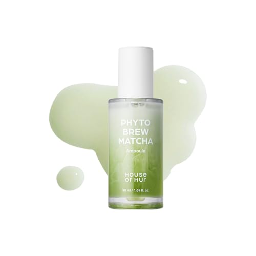 House of Hur Phyto Brew Matcha Ampoule ? Lightweight Hydrating Face Ampoule ? Hadong Matcha + EGCG, Fast-Absorbing, Non-Sticky Dewy Glow ? Korean Skincare ? 1.69 fl oz (50 ml)