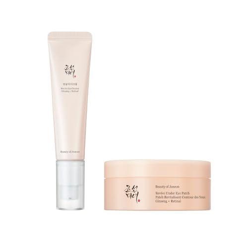 Revive Eye Serum & Ginseng Eye Patch Set for Firming & Hydration - Korean Skincare