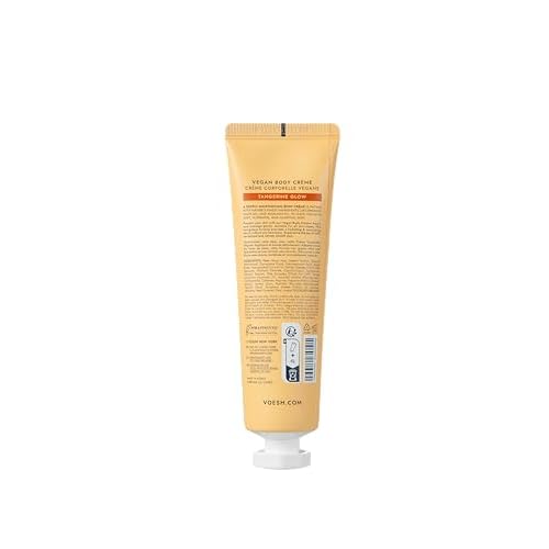 VOESH Vegan Body Creme - Skin Moisturing Cream, K-Beauty Korean Skincare, Tangerine Glow - 3oz