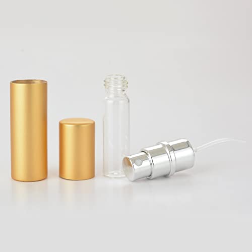 ZbFwmx Gold 20 Pack Travel Perfume Atomizer Bottles 10ML Refillable Spray