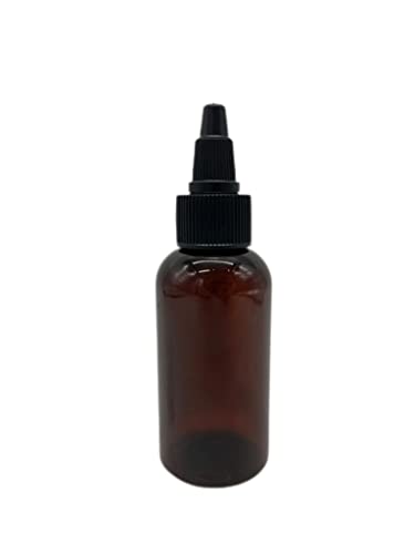 Natural Farms 2oz BPA-Free Amber Refillable Boston Bottles for Essential Oils & Beauty Products, 24 Pack