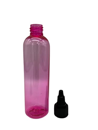 Pink 4oz Refillable Plastic Bottles - Set of 12 for Essential Oils & Aromatherapy