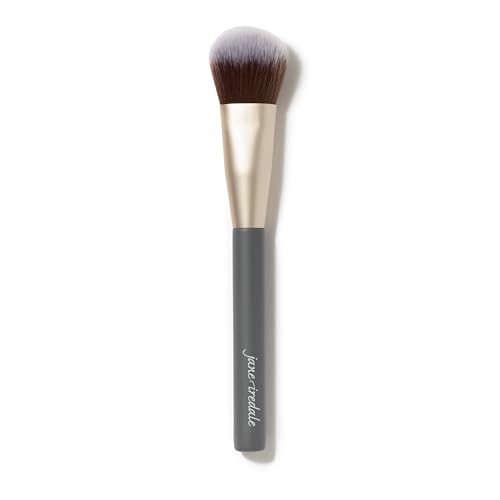jane iredale Cheek Brush, Medium, Tapered Cosmetic Brush Applies and Blends Cream, Liquid, and Powder Makeup Products, Vegan, Cruelty Free