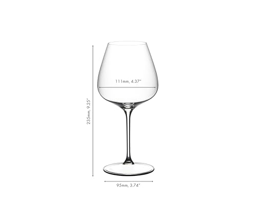 Riedel Grape Pinot Noir & Nebbiolo Crystal Wine & Cocktail Glasses 4 Pack – Dishwasher Safe