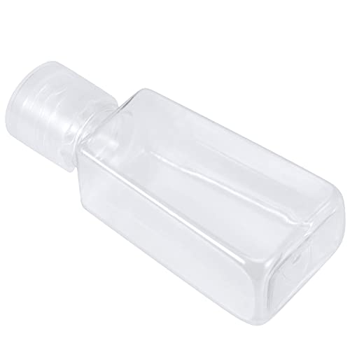 100 Pack 1 oz Clear Plastic Travel Bottles with Flip Cap - Refillable Portable Containers for Liquids, Lotion, Oils, Shampoo