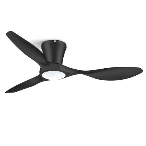ocioc 42 Inch Black Ceiling Fan with Lights, Remote & Reversible Motor