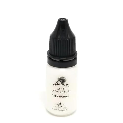 CAT Lash Adhesive, Lash Glue, 72+hr Extra Strong Long Lasting Wear Formula Waterproof Latex Free Fast Drying Eyelash Glue CAT (0.33 fl. OZ/ 10 ML)