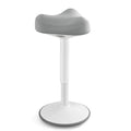 SONGMICS Wobble Stool - Height Adjustable Swivel Balance Chair with Gray Fabric, 14.2"D x 14.4"W