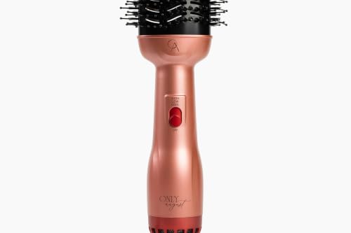 Only August Hot Air 4-in-1 Blow Dryer Brush - Rose Gold, Ionic Volumizer & Styler