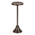 Kate and Laurel Sanzo Modern Pedestal Drink Table — 9x9x23, Bronze Hammered Iron