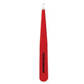 Tweezerman Stainless Steel Slant Tip Tweezers - Red Hand-Finished Precision
