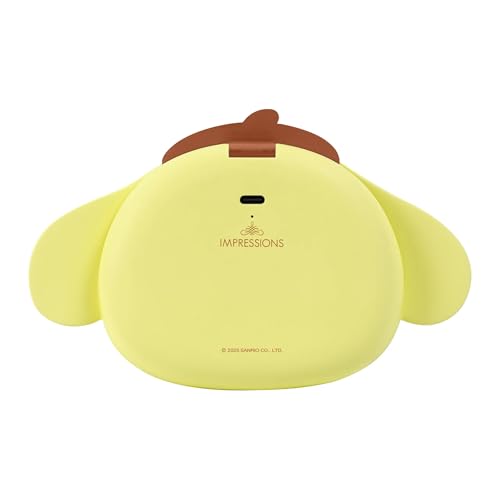 Impressions Vanity Pompompurin LED Compact Mirror with Pompompurin Figural Shaped Design, 3X Top Magnified Mirror with Touch Sensor, Velvety Soft Touch Finish LED Light Makeup Mirror