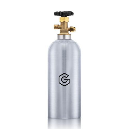 5lb Aluminum CO2 Tank with CGA320 Valve - DOT Approved, Lightweight, Empty