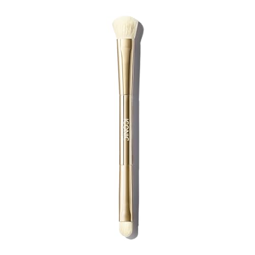 ICONIC LONDON Concealer Duo Brush | Two Sided Makeup Brush, Buff and Blend, Perfect for Liquid and Cream Products, Cruelty Free