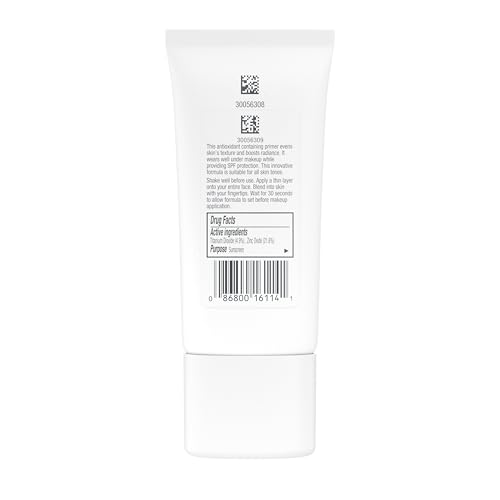 Neutrogena Healthy Skin Invisibly Radiant UV Face Primer with SPF 30, Mineral Sunscreen Makeup Primer, Broad Spectrum SPF 30, Suitable for All Skin Types, 1 fl. oz