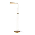 O'Bright Cedric Adjustable Floor Lamp Antique Brass - Industrial Reading & Work Light, 45-61 Inches, 10W LED