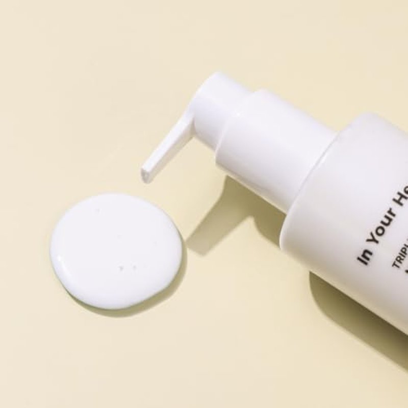 In Your Heart Triple Essence Milk Cleanser ? 3-in-1 Milky to Oil to Foam Cleanser & Makeup Remover | Hyaluronic Acid, Galactomyces, Chamomile | Korean Skincare, 200ml / 6.76 fl oz