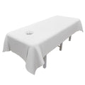 Massage Table Sheets,Massage Table Cover,Massage Linens, Massage Fitted Sheet, Massage Face Rest Cover with Hole, Sutiable for Beauty,Spa 55 * 95 in (White with Hole)