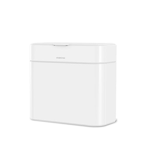 Simplehuman 4L Compost Caddy with Soft-Seal Lid & Magnetic Dock - White
