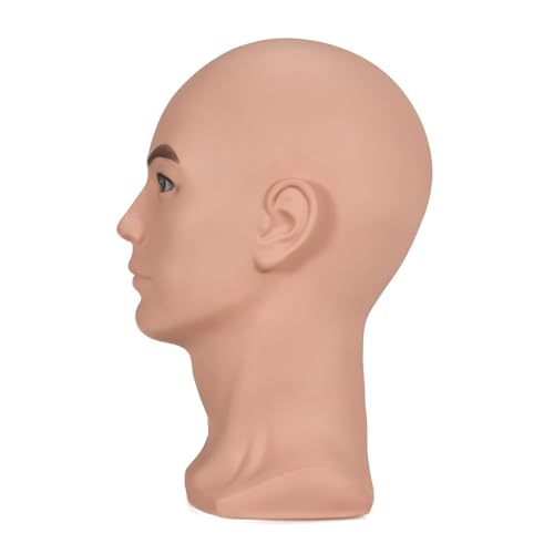 BLTYXT L30GT PVC Male Mannequin Head for Display, Training & Salon Use