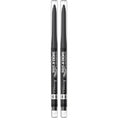 Rimmel London Exaggerate Smoke n' Shine Eye Definer Eyeliner, Long-Wearing, Gel Formula, Flake-Free, 001, Little Black Smokey, 0.01oz (Pack of 2)