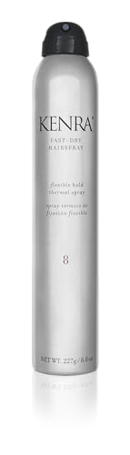 Kenra 8 Fl Oz Fast Dry Flexible Hairspray | Thermal & Finishing Spray for All Hair Types