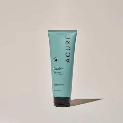 Acure Ultra Hydrating Conditioner - Deep Moisture Conditioner for Women & Men w/ Dry, Damaged, Fine, Dry, Damaged, Color Treated Hair & Scalp w/ Argan Oil, Vegan, Paraben Free, Sulfate Free - 8 fl oz