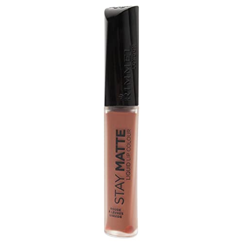 Rimmel London Stay Matte Liquid Lip Color with Full Coverage Kiss-Proof Waterproof Matte Lipstick Formula that Lasts 12 Hours - 725 Love Bite, .21oz