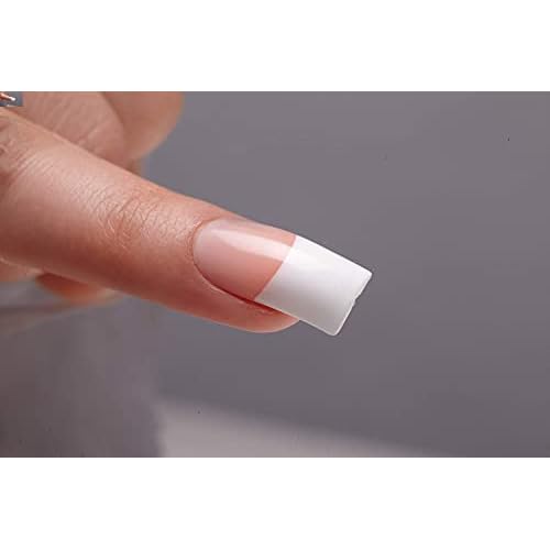 Kiss Salon Acrylic French 28 Count Long Length Nude (Pack of 6)