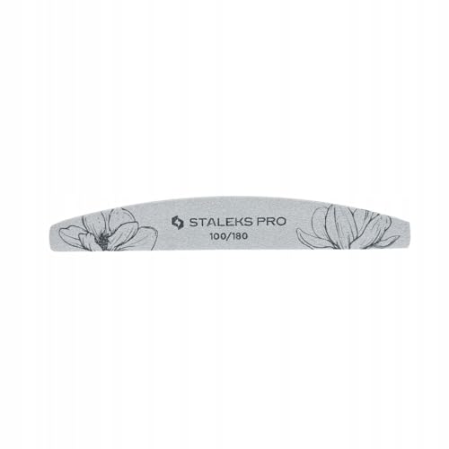 Staleks Pro Expert Crescent Nail Files 100/180 Grit - 25 Single-Use Files - Soft Foam Layer - Professional Manicure & Pedicure Tool
