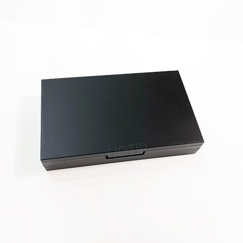 2-layer empty magnetic makeup palette with mirror, includes 20 adhesive metal sticker for storing eyeshadow or cosmetics. Compact and portable design measuring 4.88 x 2.99 inches, Black