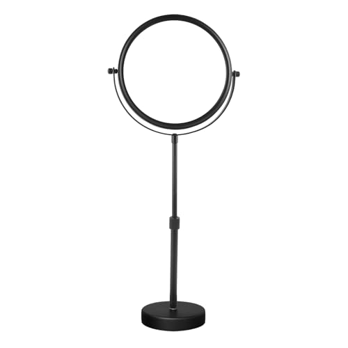 Nicesail Higher Taller Tabletop Makeup Mirror of 8 Inch, 5X Magnified Makeup Mirror Countertop Standing, Height Adjustable, Double Sided Mirror in Matte Black (8 Inch, 5X)¡¦