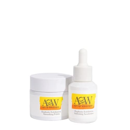 Euphoric Exfoliation Weekly Exfoliating Facial Treatment Peel for Soft and Baby Smooth Skin - with Lactic and Glycolic Acid - Vegan (2oz and 1oz)