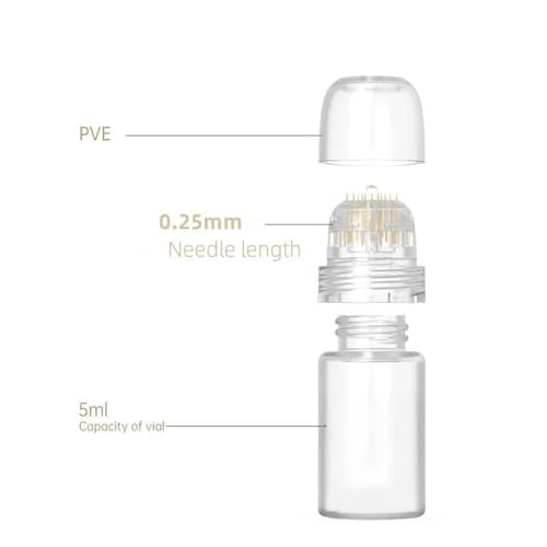 Serum Applicator Hydra Needle Derma Stamp 0.25mm Titanium Microneedling Roller Stamp (Serum is Not Included)