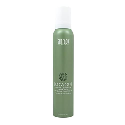 SURFACE Hair Blowout Gel Mousse? Organic Ingredients for Women and Men, Heat-Resistant with Babassu Oil for Longer Lasting Blowouts - 5.5 fl oz