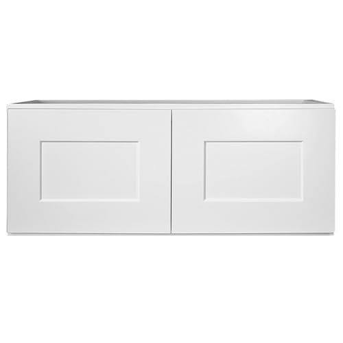 Ready to Assemble Kitchen Bridge Wall Cabinet - 12 in. High, White, Soft-Close Doors