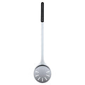 Large Aluminum Pizza Turning Peel - 7 Inch Perforated Metal Pizza Peel with Long Handle