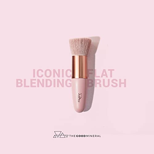 Vegan Flat Blending Makeup Brush for Loose Powder - The Good Mineral
