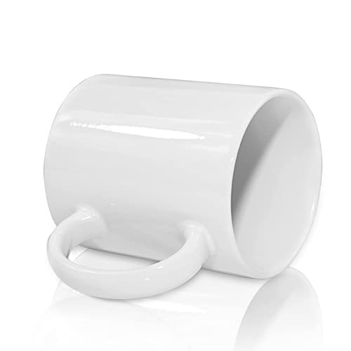 48pcs White Ceramic Sublimation Coffee Mugs Set - 11oz Blank Customizable Cups