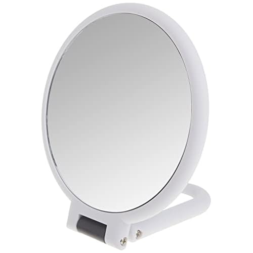 Danielle Soft Touch Hand Held Mirror, White