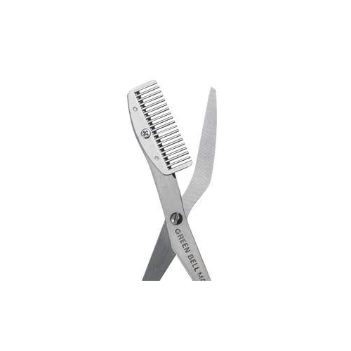 Seki Edge Eyebrow Scissors Comb (SS-605) - Stainless Steel Eyebrow Trimmer Scissor Comb for Trimming Eye Brows, Beards, & Mustaches - for Men & Women - Made in Japan