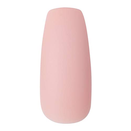 KISS Gel Fantasy Ready-to-Wear Press-On Gel Nails, ¡°All About You¡±, Long, Pink, Matte Finish, Nail Kit with 24 Mega Adhesive Tabs, Pink Gel Glue, Manicure Stick, Mini File, and 28 Fake Nails