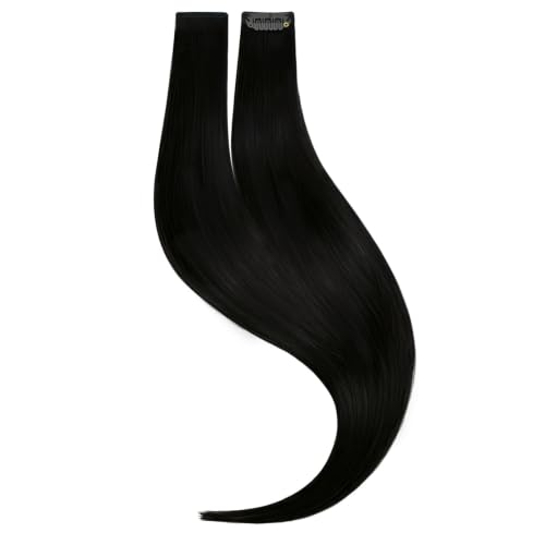 U Extension Seamless Clip-In Human Hair Extensions 16 Inch Natural Black 2 Pcs