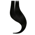 U Extension Seamless Clip-In Human Hair Extensions 16 Inch Natural Black 2 Pcs